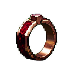 ルビーバンドリング — 256×256 ピクセルアートスプライト
