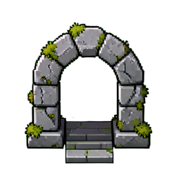 Ruins Arch (16-Bit) - 256x256 pixel art sprite