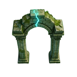 Ruins Arch (Atmospheric) - 256x256 pixel art sprite