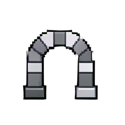 Ruinenbogen (Niedrigauflösung) — 256×256 Pixel-Art-Sprite