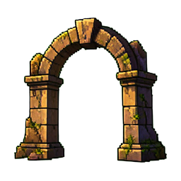 Ruinenbogen — 256×256 Pixel-Art-Sprite