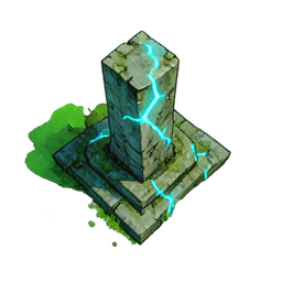 Ruins Pillar (Atmospheric) - 256x256 pixel art sprite