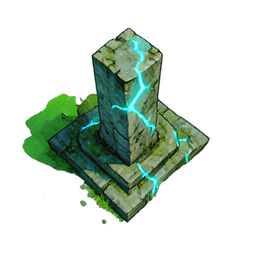 Ruinenpfosten (Atmosphärisch) — 256×256 Pixel-Art-Sprite