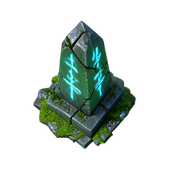 Ruinenpfosten (HD-2D) — 256×256 Pixel-Art-Sprite