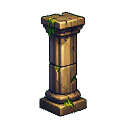 Ruins Pillar - 256x256 pixel art sprite
