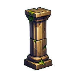 Ruinenpfosten — 256×256 Pixel-Art-Sprite