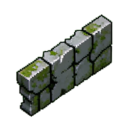 Ruinenmauer (16-Bit) — 256×256 Pixel-Art-Sprite