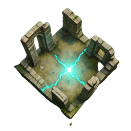 Ruins Wall (Atmospheric) - 256x256 pixel art sprite