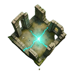 Ruinenmauer (Atmosphärisch) — 256×256 Pixel-Art-Sprite