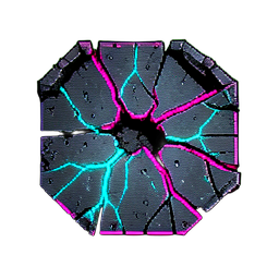 Ruins Wall (Cyberpunk) - 256x256 pixel art sprite