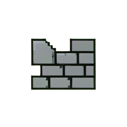 Ruins Wall (Low-Res) - 256x256 pixel art sprite