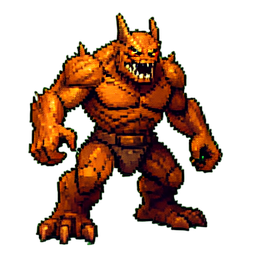 Rostmonster — 256×256 Pixel-Art-Sprite