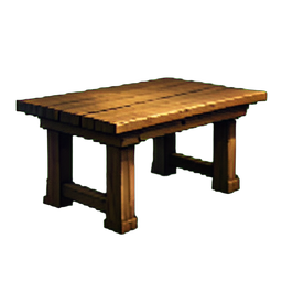Table à manger rustique — sprite pixel art 256×256