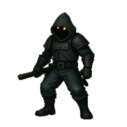 Saboteur — 256×256 Pixel-Art-Sprite