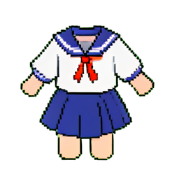 Uniformes de Marinheira — sprite pixel art 256×256