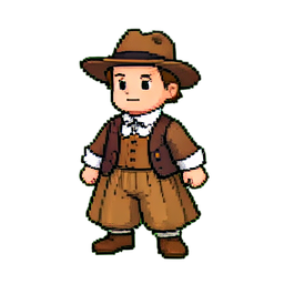 Plumas de bailarina del saloon — sprite pixel art 256×256