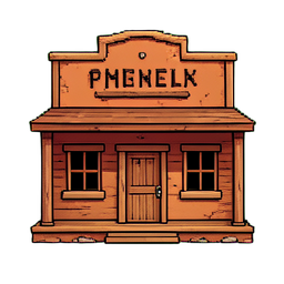Puertas que se balancean del saloon — sprite pixel art 256×256