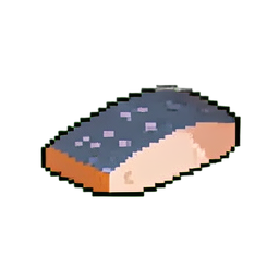 Gesalzener Fischfilet — 256×256 Pixel-Art-Sprite