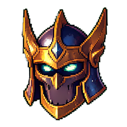 Casque Samouraï — sprite pixel art 256×256