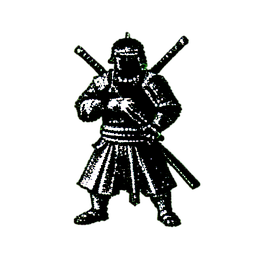 Samurai Ronin (1-Bit) - 256x256 pixel art sprite