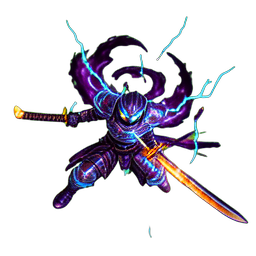 Samurai Ronin (Effets) — sprite pixel art 256×256