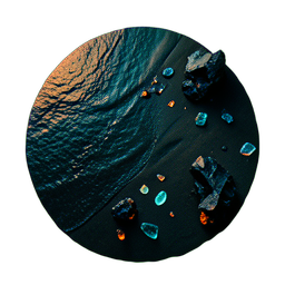 Sand Beach (Cinematic) - 256x256 pixel art sprite