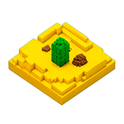 Sand Desert (Voxel) - 256x256 pixel art sprite
