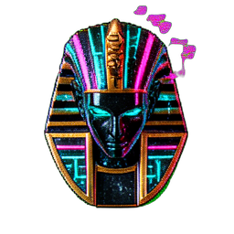 Sand Pharaoh (Cyberpunk) - 256x256 pixel art sprite