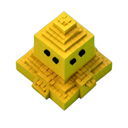 Sand Pharaoh (Voxel) - 256x256 pixel art sprite