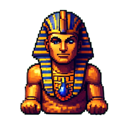 Sandpharao — 256×256 Pixel-Art-Sprite