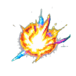 Effet de tempête de sable — sprite pixel art 256×256