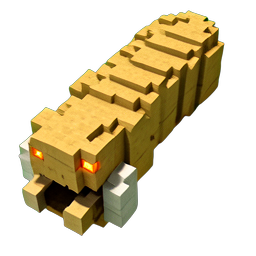 Sand Worm (Voxel) - 256x256 pixel art sprite