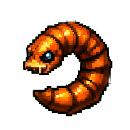 Sand Worm - 256x256 pixel art sprite