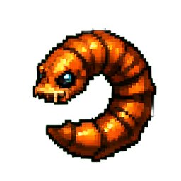 Vermes de Areia — sprite pixel art 256×256
