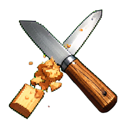 Grit de papier de verre — sprite pixel art 256×256