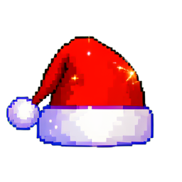 Sombrero de Santa — sprite pixel art 256×256