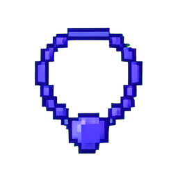 Saphir-Halskette — 256×256 Pixel-Art-Sprite