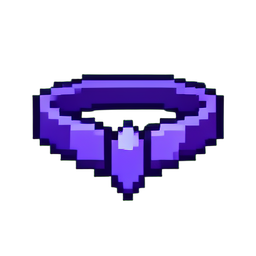Gargantilha de safira — sprite pixel art 256×256