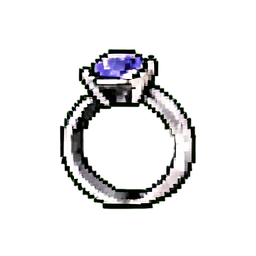 Saphir-Cocktailring — 256×256 Pixel-Art-Sprite