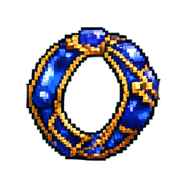 Saphir-Manschette — 256×256 Pixel-Art-Sprite