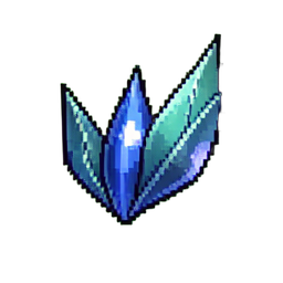 サファイアの宝石 — 256×256 ピクセルアートスプライト