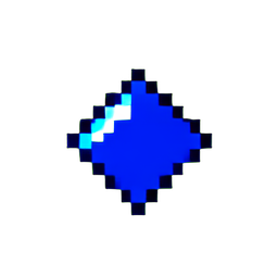 Saphir (Low-Res) — 256×256 Pixel-Art-Sprite