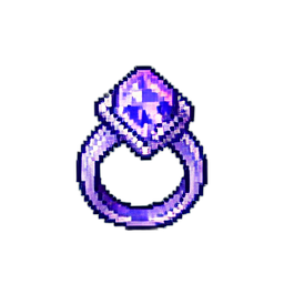 Saphir-Siegelring — 256×256 Pixel-Art-Sprite