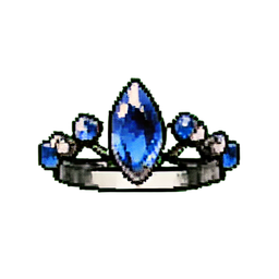 Saphir-Diadem — 256×256 Pixel-Art-Sprite