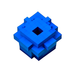 Saphir (Voxel) — 256×256 Pixel-Art-Sprite