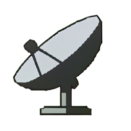Satellitenschüssel — 256×256 Pixel-Art-Sprite