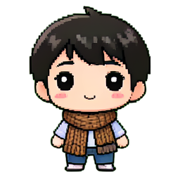 Écharpe tricotée — sprite pixel art 256×256