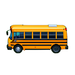 Autobus scolaire — sprite pixel art 256×256