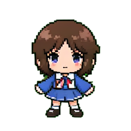 Idol Escolar — sprite pixel art 256×256