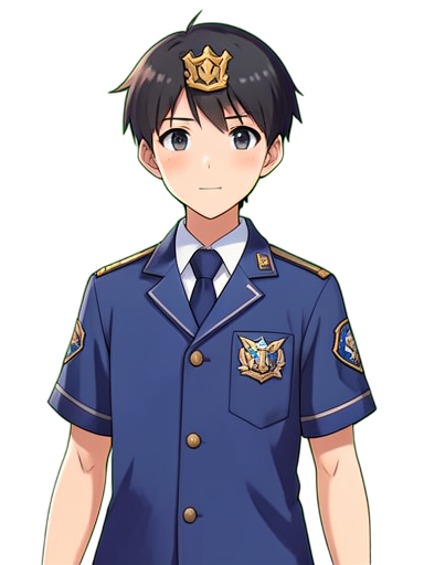 Schoolboy Kendo Club Captain — 384×512 pixel art sprite